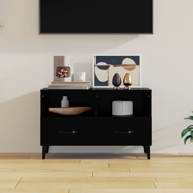 TV Cabinet Black 80x36x50 cm Engineered Wood Payday Deals