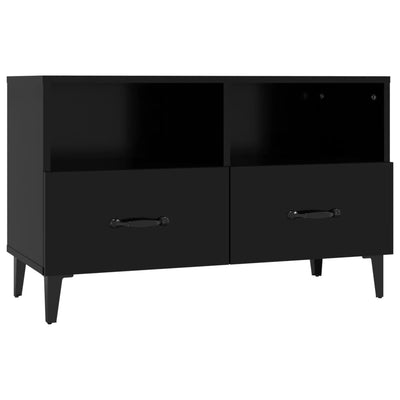 TV Cabinet Black 80x36x50 cm Engineered Wood Payday Deals