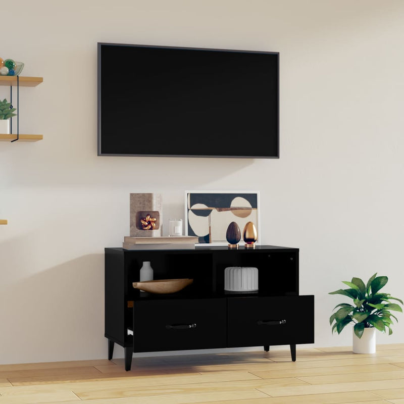 TV Cabinet Black 80x36x50 cm Engineered Wood Payday Deals