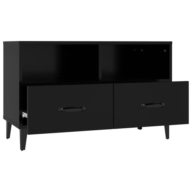 TV Cabinet Black 80x36x50 cm Engineered Wood Payday Deals