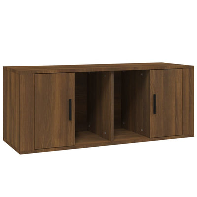 TV Cabinet Brown Oak 100x35x40 cm Engineered Wood Payday Deals