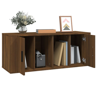 TV Cabinet Brown Oak 100x35x40 cm Engineered Wood Payday Deals