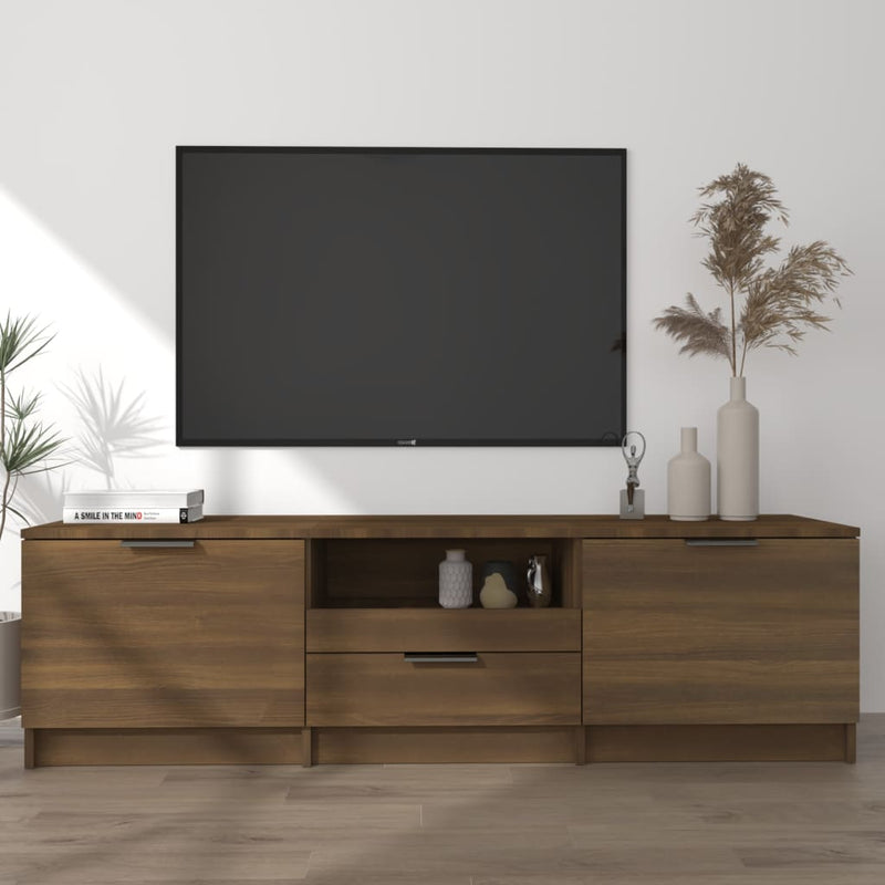 TV Cabinet Brown Oak 140x35x40 cm Engineered Wood Payday Deals