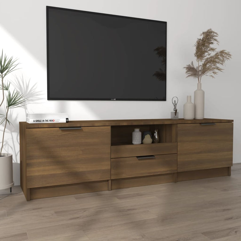 TV Cabinet Brown Oak 140x35x40 cm Engineered Wood Payday Deals
