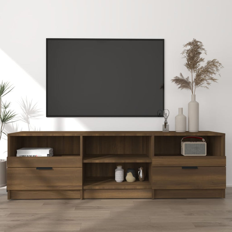 TV Cabinet Brown Oak 150x33.5x45 cm Engineered Wood Payday Deals