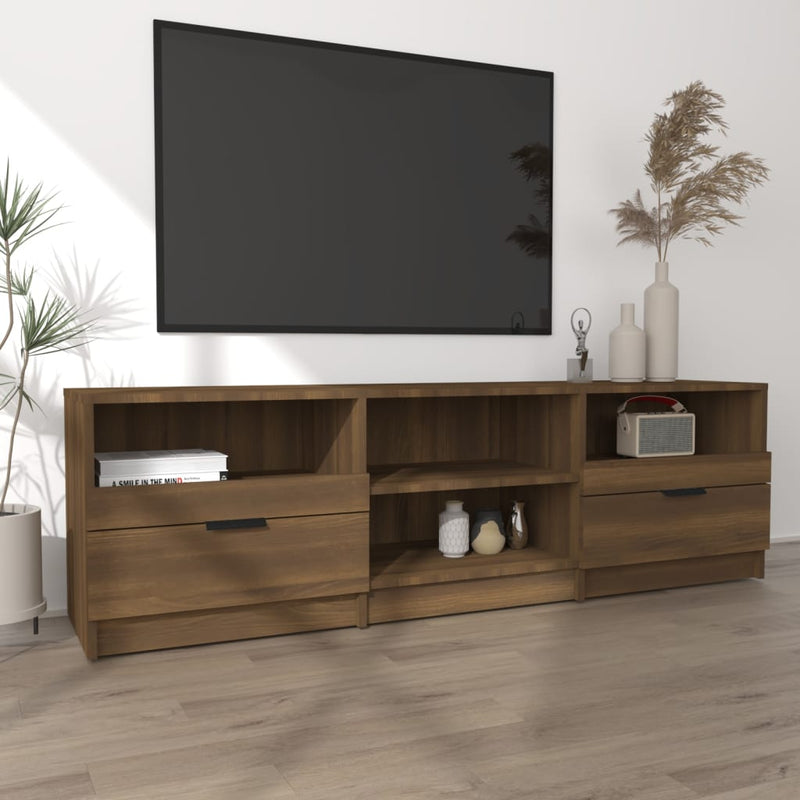 TV Cabinet Brown Oak 150x33.5x45 cm Engineered Wood Payday Deals