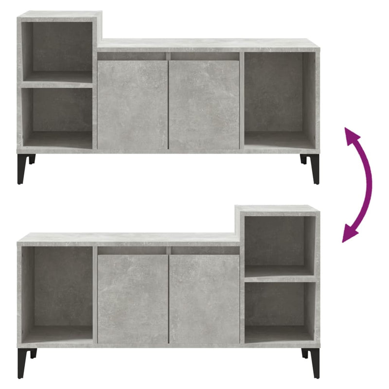 TV Cabinet Concrete Grey 100x35x55 cm Engineered Wood Payday Deals
