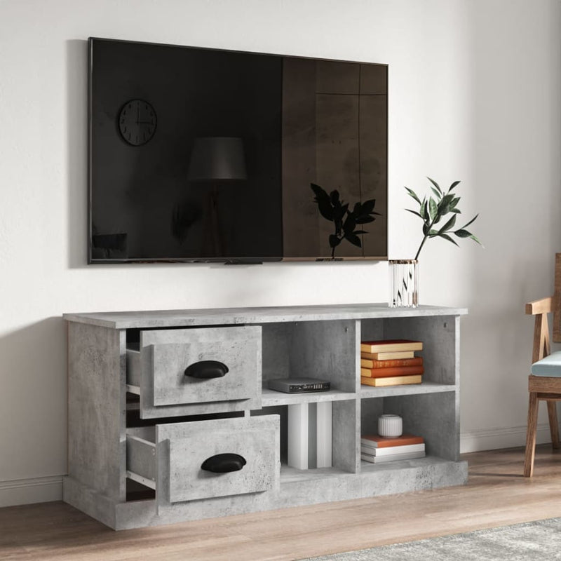 TV Cabinet Concrete Grey 102x35.5x47.5 cm Engineered Wood Payday Deals