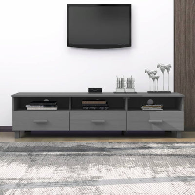 TV Cabinet Dark Grey 158x40x40 cm Solid Wood Pine