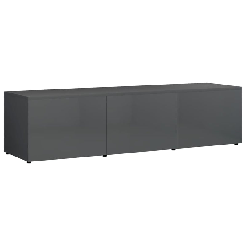 TV Cabinet High Gloss Grey 120x34x30 cm Engineered Wood Payday Deals