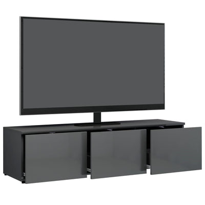 TV Cabinet High Gloss Grey 120x34x30 cm Engineered Wood Payday Deals