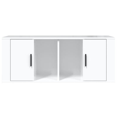 TV Cabinet High Gloss White 100x35x40 cm Engineered Wood Payday Deals