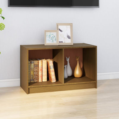 TV Cabinet Honey Brown 70x33x42 cm Solid Pinewood Payday Deals