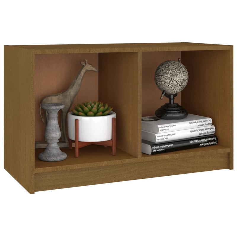 TV Cabinet Honey Brown 70x33x42 cm Solid Pinewood Payday Deals