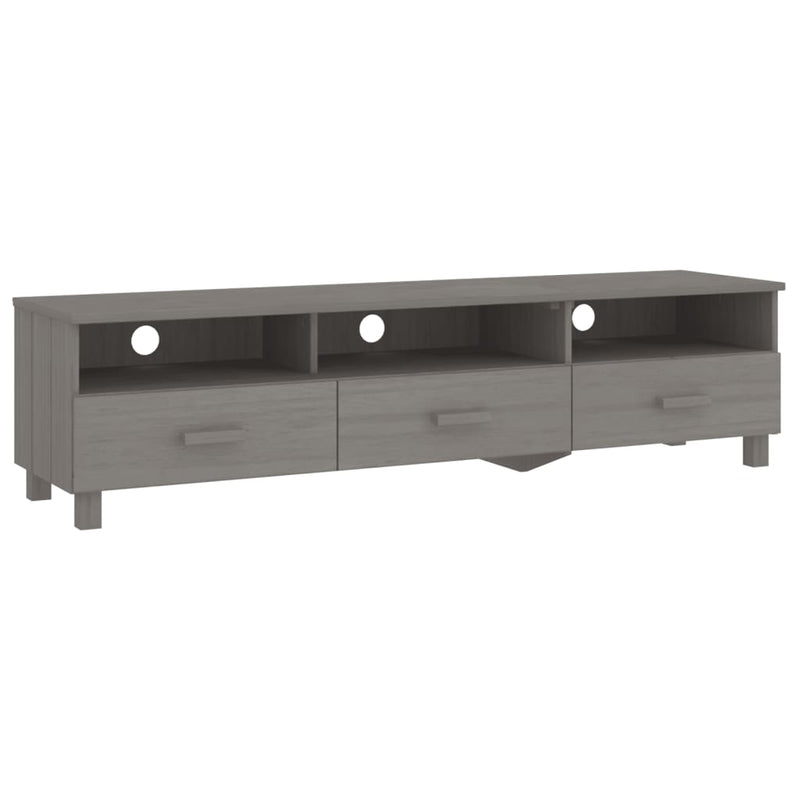 TV Cabinet Light Grey 158x40x40 cm Solid Wood Pine Payday Deals