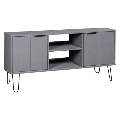 TV Cabinet "New York" Grey Solid Pine Wood