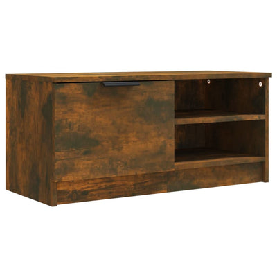 TV Cabinet Smoked Oak 80x35x36.5 cm Engineered Wood Payday Deals