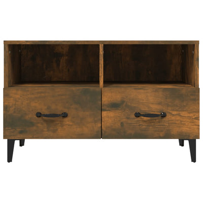 TV Cabinet Smoked Oak 80x36x50 cm Engineered Wood Payday Deals