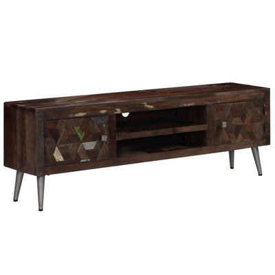 TV Cabinet Solid Reclaimed Wood 140x30x45 cm Payday Deals