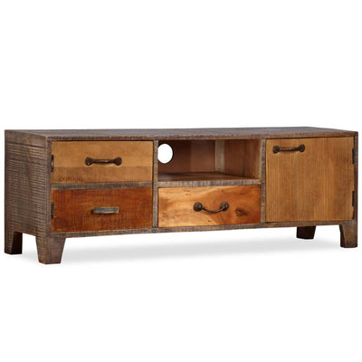 TV Cabinet Solid Wood Vintage 118x30x40 cm Payday Deals