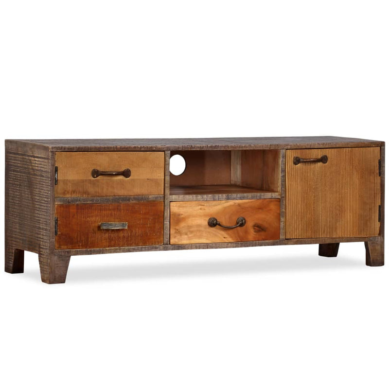 TV Cabinet Solid Wood Vintage 118x30x40 cm Payday Deals