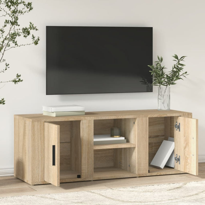 TV Cabinet Sonoma Oak 100x31.5x35 cm Engineered Wood Payday Deals