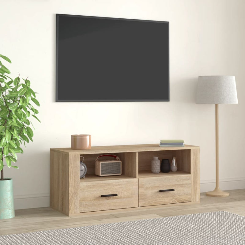 TV Cabinet Sonoma Oak 100x35x40 cm Engineered Wood Payday Deals