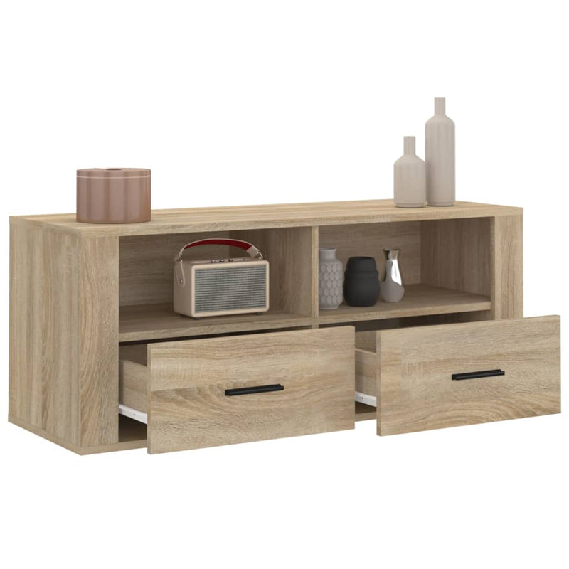 TV Cabinet Sonoma Oak 100x35x40 cm Engineered Wood Payday Deals