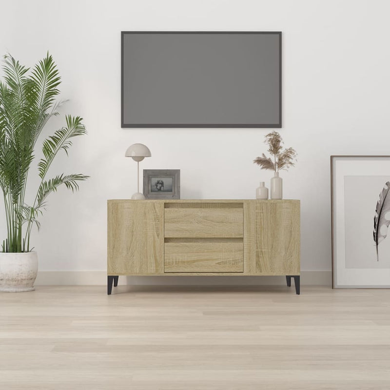 TV Cabinet Sonoma Oak 102x44.5x50 cm Engineered Wood Payday Deals