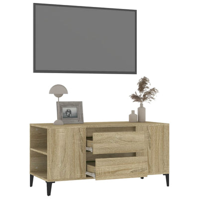 TV Cabinet Sonoma Oak 102x44.5x50 cm Engineered Wood Payday Deals