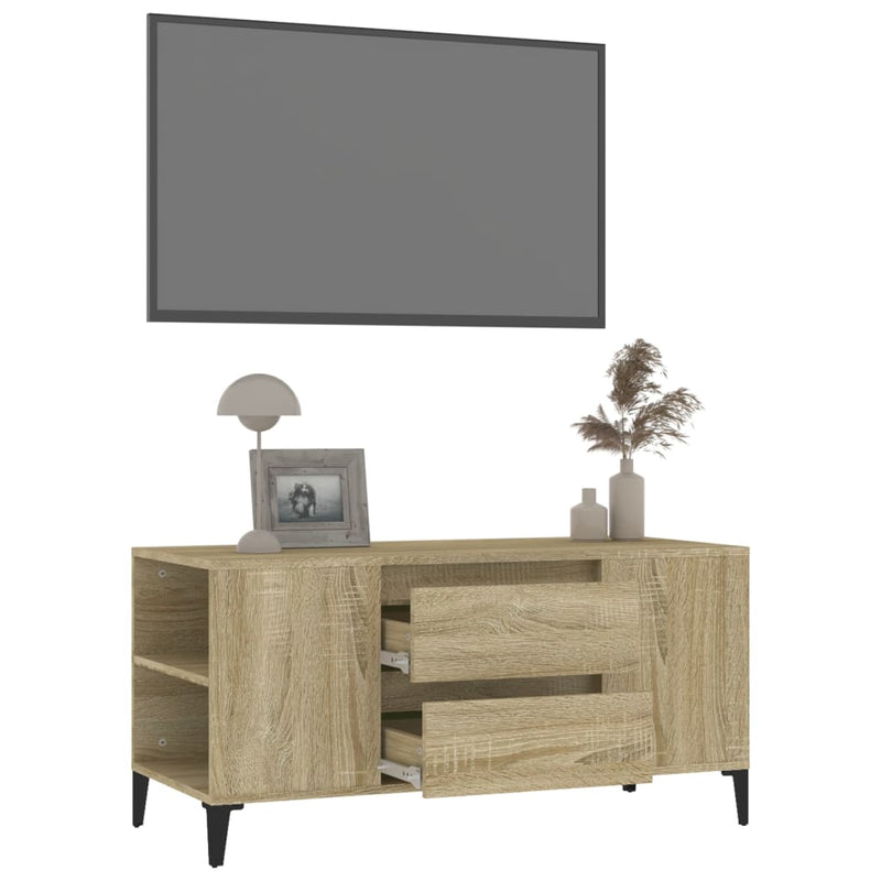 TV Cabinet Sonoma Oak 102x44.5x50 cm Engineered Wood Payday Deals