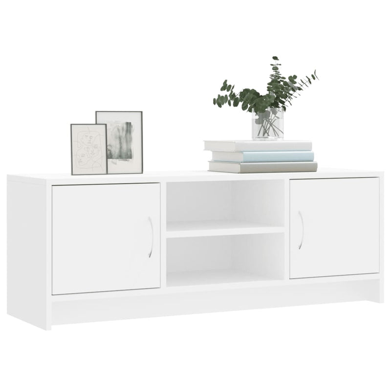 TV Cabinet White 102x30x37.5 cm Engineered Wood Payday Deals
