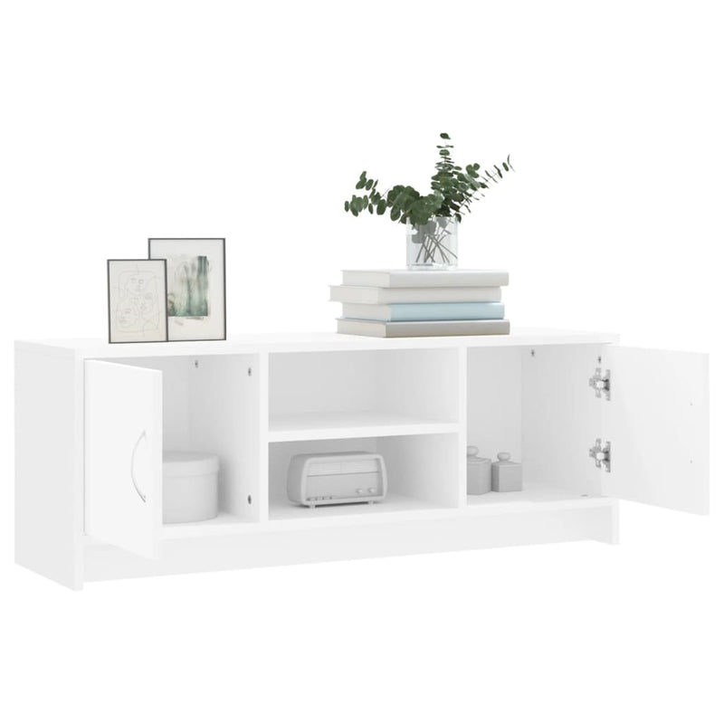 TV Cabinet White 102x30x37.5 cm Engineered Wood Payday Deals