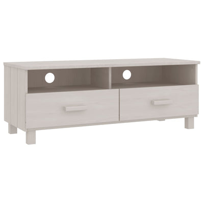 TV Cabinet White 106x40x40 cm Solid Wood Pine Payday Deals