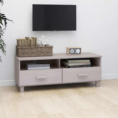 TV Cabinet White 106x40x40 cm Solid Wood Pine Payday Deals