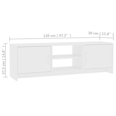 TV Cabinet White 120x30x37.5 cm Engineered Wood Payday Deals