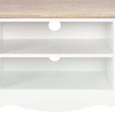 TV Cabinet White 120x30x40 cm Wood Payday Deals