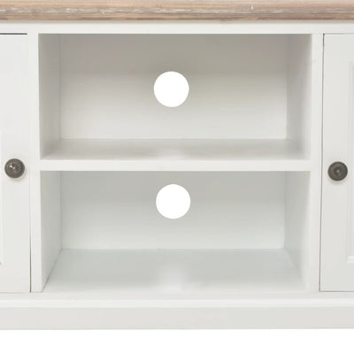 TV Cabinet White 120x30x40 cm Wood Payday Deals