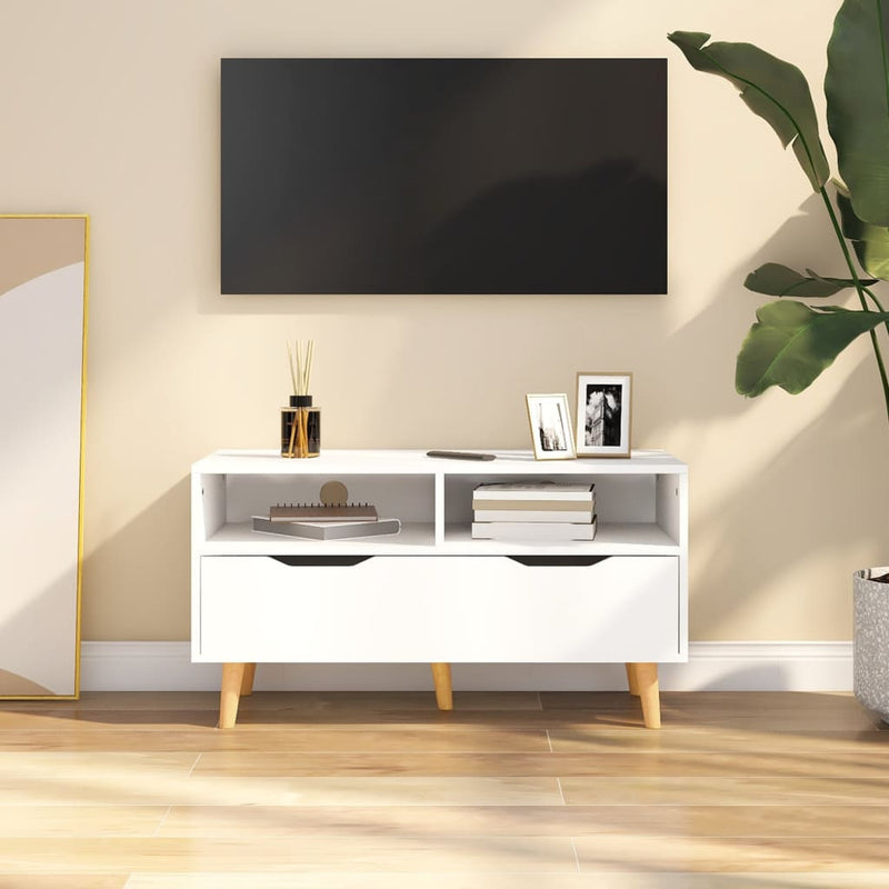 TV Cabinet White 90x40x48.5 cm Engineered Wood Payday Deals