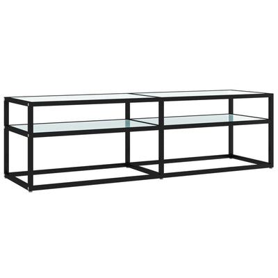 TV Cabinet White Marble 140x40x40.5 cm Tempered Glass Payday Deals
