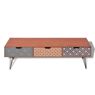 TV Cabinet with 3 Drawers 120x40x36 cm Brown Payday Deals