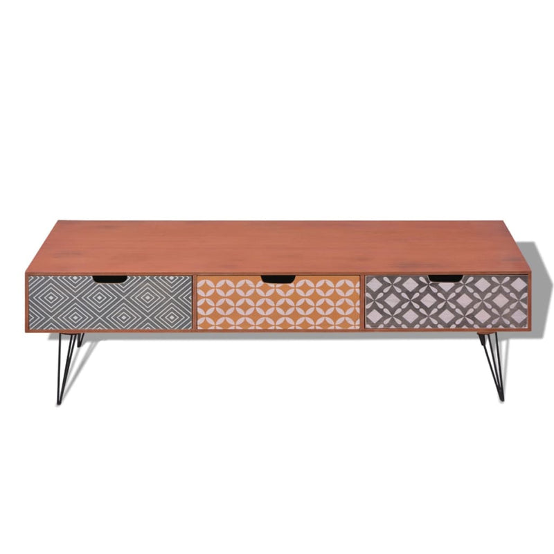 TV Cabinet with 3 Drawers 120x40x36 cm Brown Payday Deals