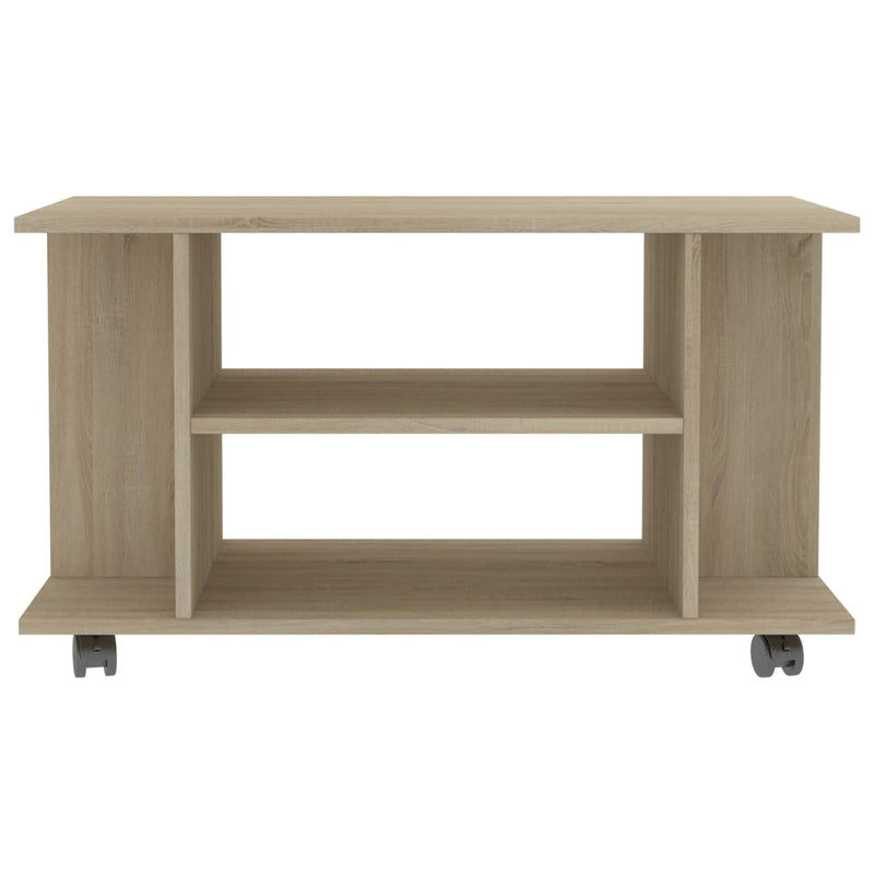 TV Cabinet with Castors Sonoma Oak 80x40x40 cm Engineered Wood Payday Deals