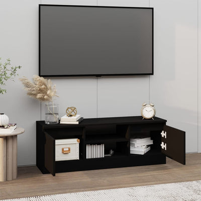 TV Cabinet with Door Black 102x30x36 cm Payday Deals
