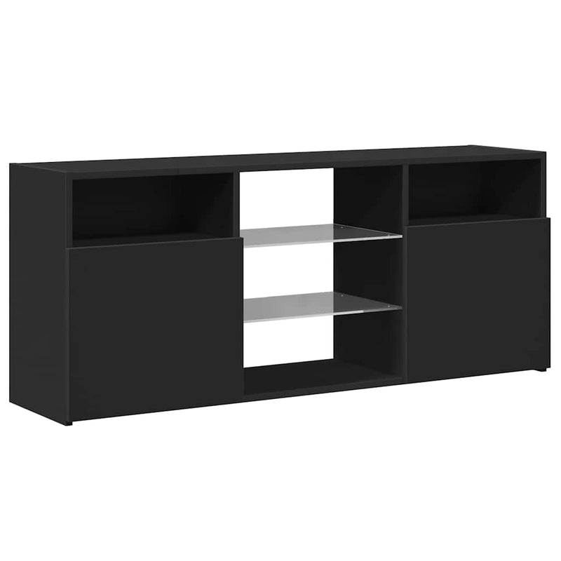 TV Cabinet with LED Lights Black 120x30x50 cm Payday Deals