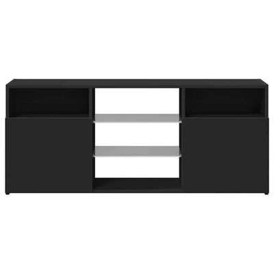 TV Cabinet with LED Lights Black 120x30x50 cm Payday Deals