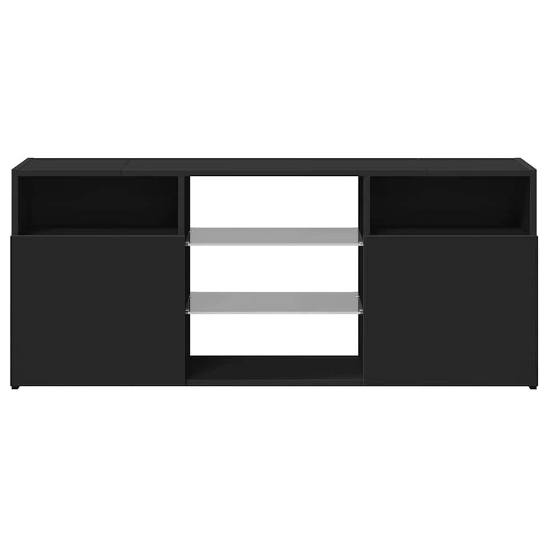 TV Cabinet with LED Lights Black 120x30x50 cm Payday Deals