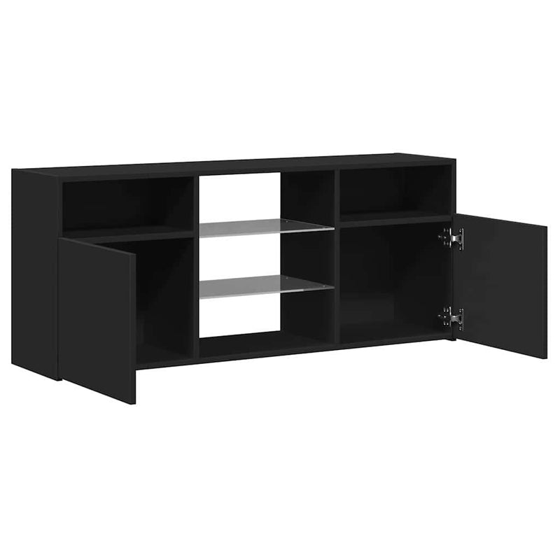 TV Cabinet with LED Lights Black 120x30x50 cm Payday Deals
