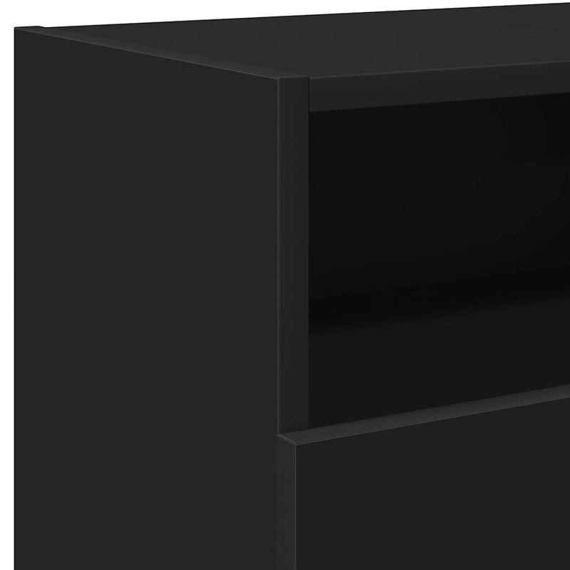 TV Cabinet with LED Lights Black 120x30x50 cm Payday Deals