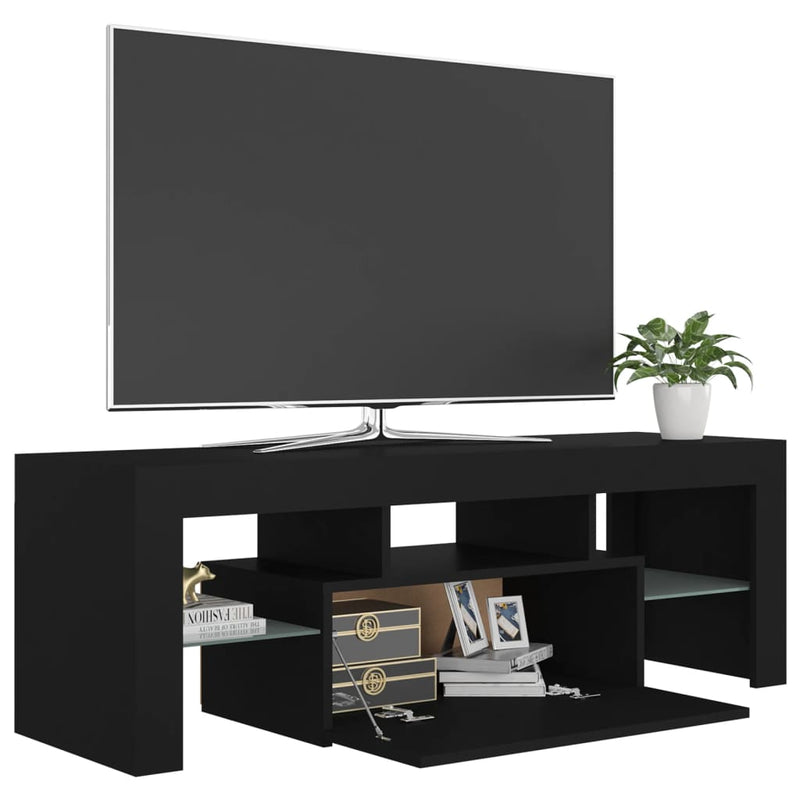 TV Cabinet with LED Lights Black 120x35x40 cm Payday Deals